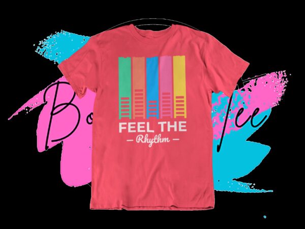 Feel the Rhythm Music T-Shirt - Wear Your Passion for Music! - Image 3