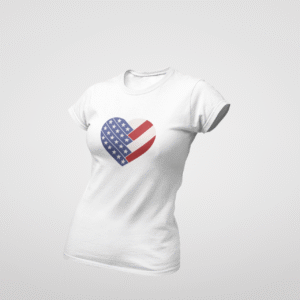 USA Heart Flag Women’s T-Shirt