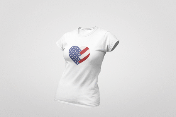 USA Heart Flag Women’s T-Shirt
